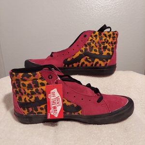 Vans Sk8-Hi PRO Punk Beet Red Black Leopard Men's
